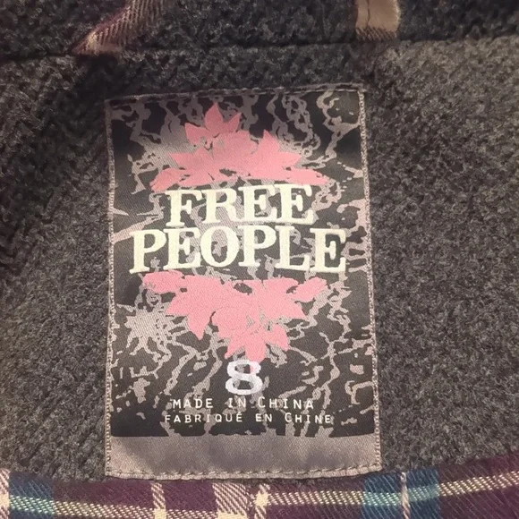 Free People Boyfriend Woolie Wool Jacket size 8 - Picture 9 of 11